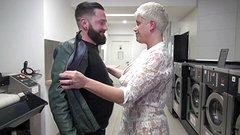 Valentina gets fucked on the folding table at the laundromat! - movie 3 - 2