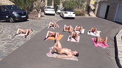 Naked outdoor yoga starring Nikki Sweet, Mia Melone and Alexis Cherry - movie 3 - 3