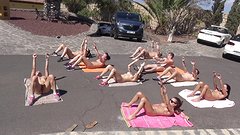 Naked outdoor yoga starring Nikki Sweet, Mia Melone and Alexis Cherry - movie 3 - 7