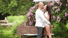 El Storm fucks her man at an arboretum in the rain! - movie 1 - 2