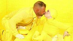 Mimi Cica is in yellow because she is greedy for all the cock she can get! - movie 2 - 2