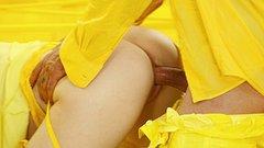 Mimi Cica is in yellow because she is greedy for all the cock she can get! - movie 2 - 6