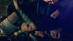 Luna Corazon cums so hard on his big cock as she is fucked by a campfire - movie 1 - 3