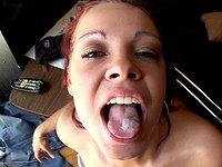 Chloe likes a finger in her ass while sucking a big cock down her throat - movie 17 - 7