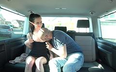 Caroline Mann gets fucked in the back of a van - movie 1 - 2