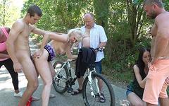 Watch Now - Bike path gang bang starring letty black, ella and silvia sin