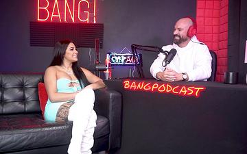 Download Busty cuban serena santos gets a creampie on the bang! podcast 