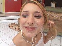 Kayla Marie gets her face covered in gooey jizz - movie 3 - 7