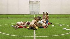 Hot soccer lesbians have a gang bang on the practice field! - movie 1 - 6