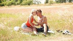 Sweet Catt takes a pounding outdoors in a field - movie 2 - 2