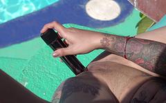 Cereza Rodriguez takes a break from her conference to fuck herself poolside - movie 6 - 5