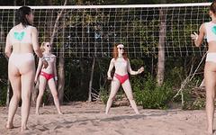 Lesbian beach volleyball team has an orgy - movie 1 - 2