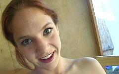 Horny red head Gabriella has delicious boobs and is a talented cocksucker - movie 1 - 2