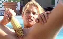 Loose Anal Whores Stuff Their Holes WIth Corn join background