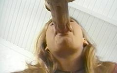 After a deep blowjob this horny blonde takes a huge cumshot on her nose - movie 2 - 4