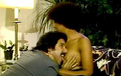 Vintage Ron Jeremy eating out a black slut then pounds her hairy muff hard join background