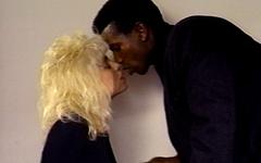 Sweet blonde with a hairy pussy gets pounded deep by hard black cock - movie 14 - 2