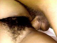 Hairy ebony slut drilled hard by big throbbing ebony cock and gets facial - movie 15 - 5