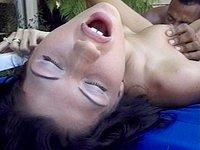 Sexy brunette whore offers up her ass for a thorough pounding outdoors - movie 9 - 6