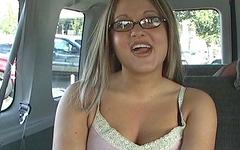 Watch Now - There is just enough room for nicole parks to ride a cock in this minivan