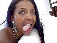 Sexy Black Bubble Butt Girl Takes A Big Cock And A Facial Cumshot Too - movie 3 - 7